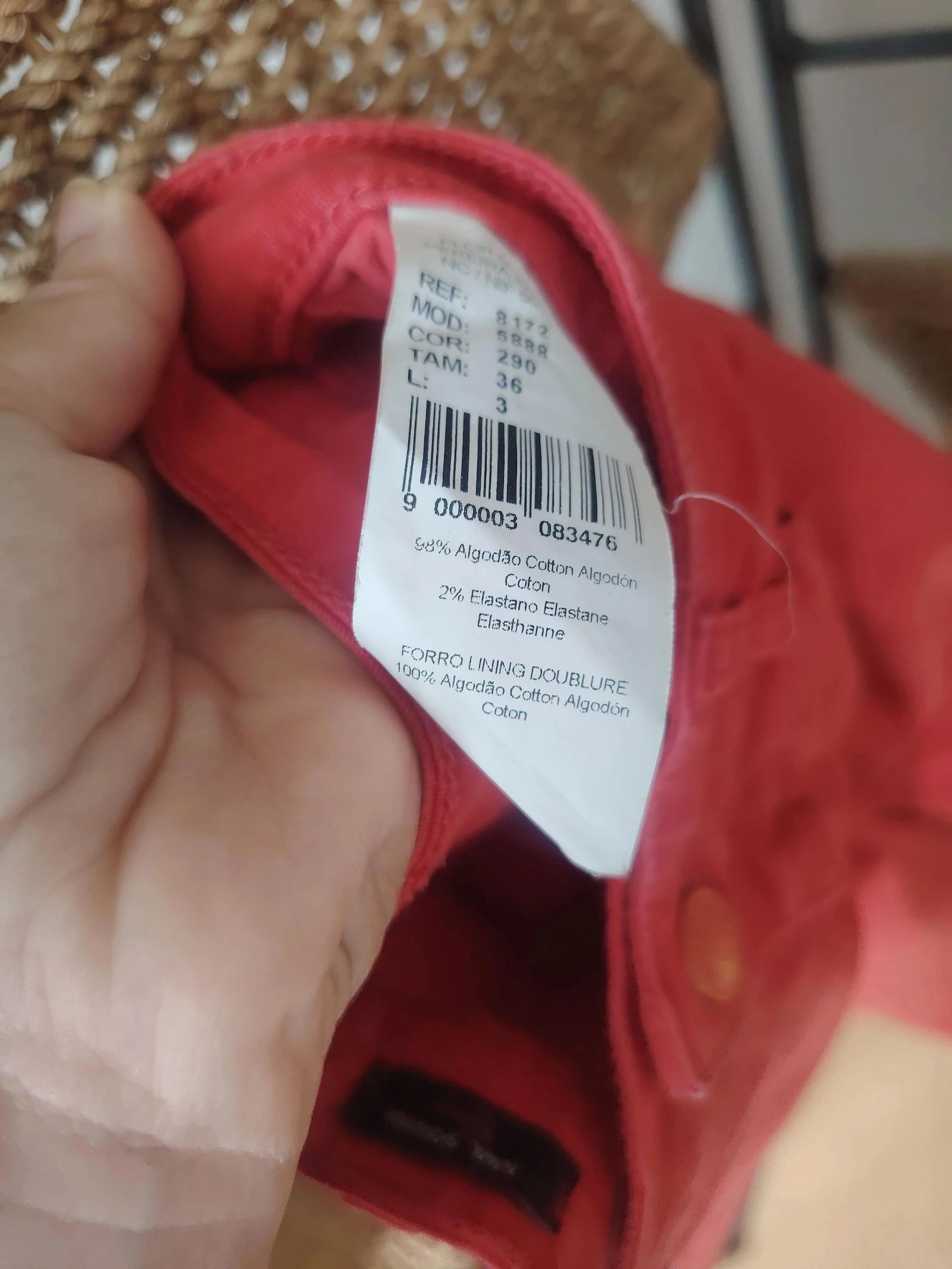 Jeans vermelho feminino tamanho 36 Ana Sousa – photo 11